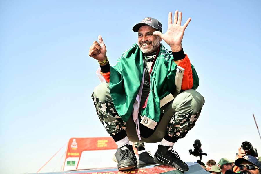 Os festejos de Nasser Al-Attiyah