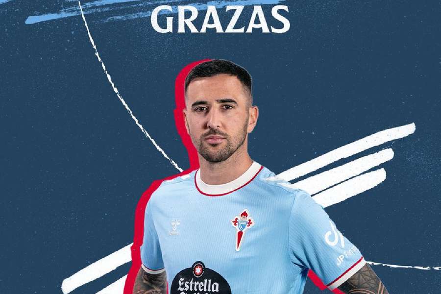 Vecino deja ser jugador del Celta siete meses después de su llegada