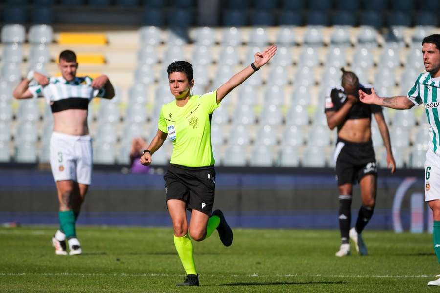 Catarina Campos durante o jogo entre Casa Pia e Rio Ave