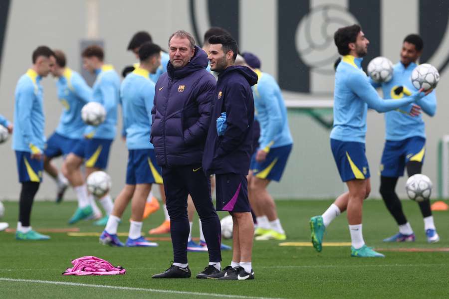 Flick, en un entrenamiento Flick, en un entrenamiento