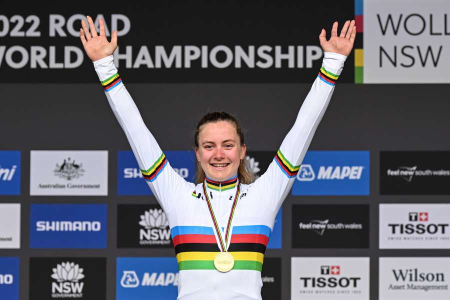 Backstedt won her fifth cycling world title on her 18th birthday