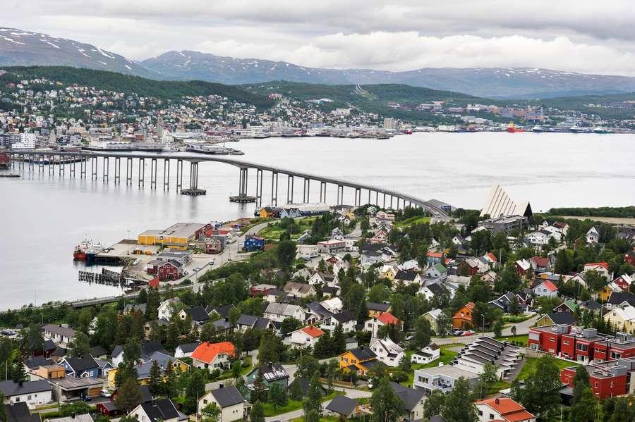 Vista panorâmica de Tromsø. Vista panorâmica de Tromsø.