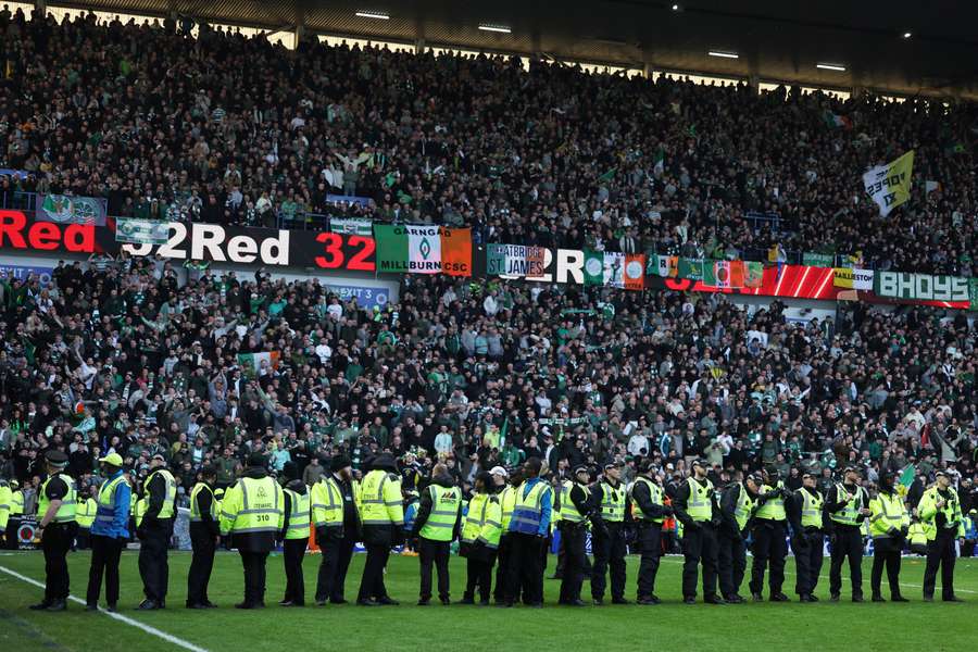 There was crowd trouble at Ibrox last March There was crowd trouble at Ibrox last March