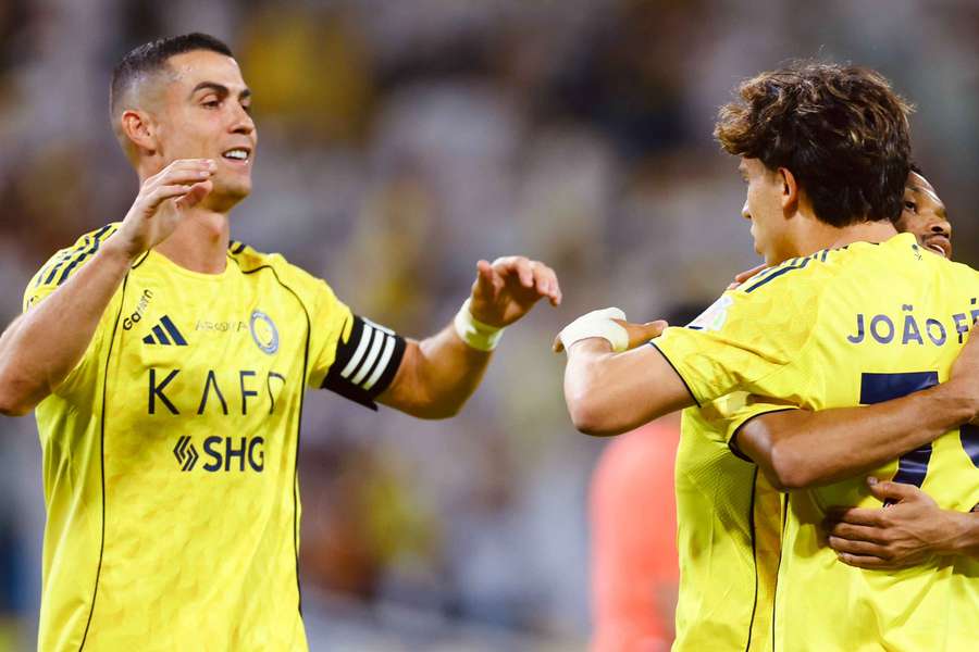 Cristiano Ronaldo e João Félix hanno segnato ad Al-Hazem 0-2 Al-Nassr Cristiano Ronaldo e João Félix hanno segnato ad Al-Hazem 0-2 Al-Nassr