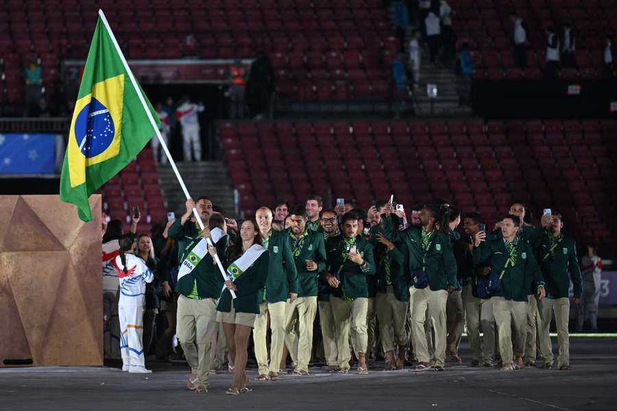 Delegação brasileira na cerimónia de abertura dos Jogos Pan-Americanos