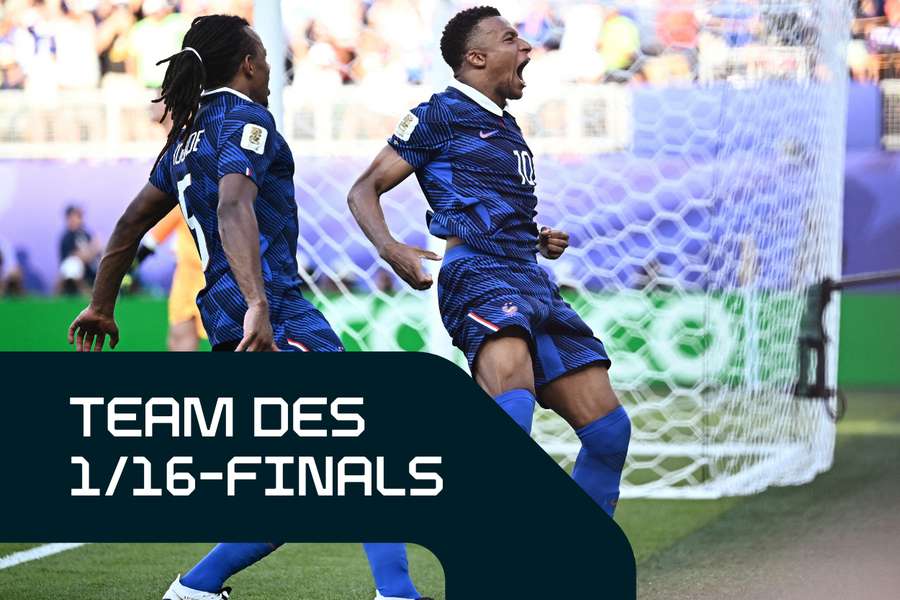 Kylian Mbappé und Michael Olise stehen gemeinsam in unserem WM-Team des Sechzehntelfinals. Kylian Mbappé und Michael Olise stehen gemeinsam in unserem WM-Team des Sechzehntelfinals.