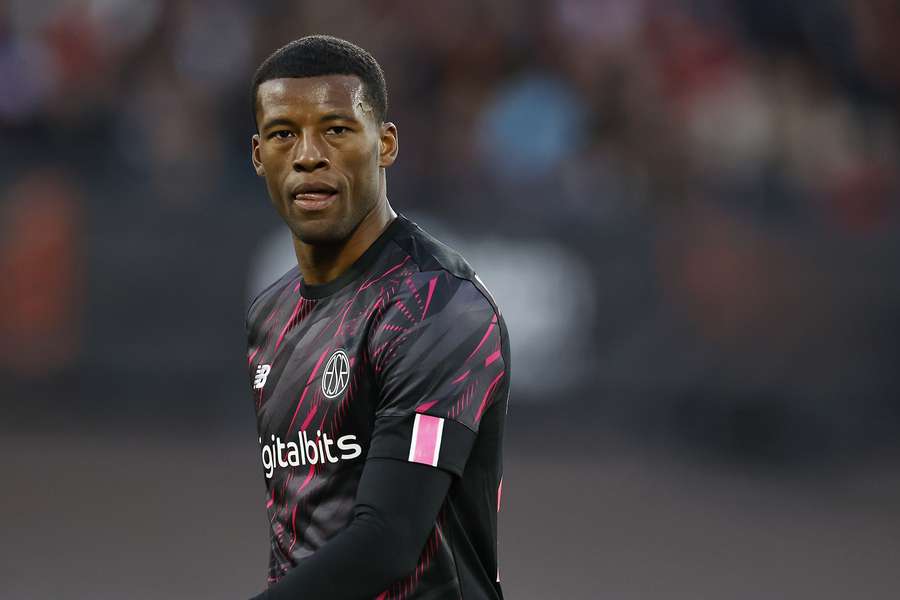 Georginio Wijnaldum tijdens Feyenoord - AS Roma vorig seizoen