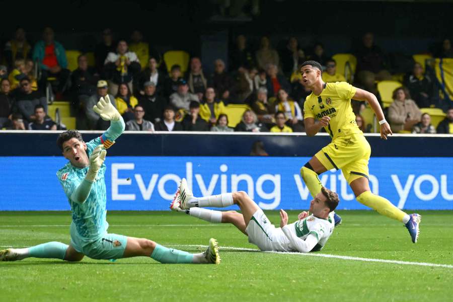 Santiago Mouriño, goleador contra el Elche