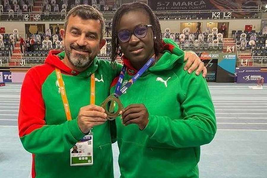 Paulo Reis com Auriol Dongmo