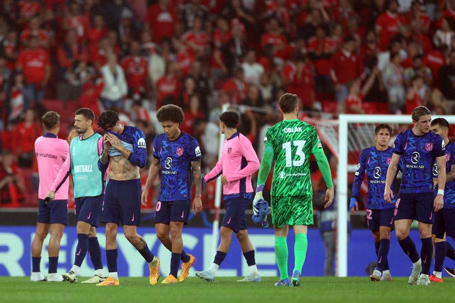 El Atleti se desmembró en el campo del Benfica.