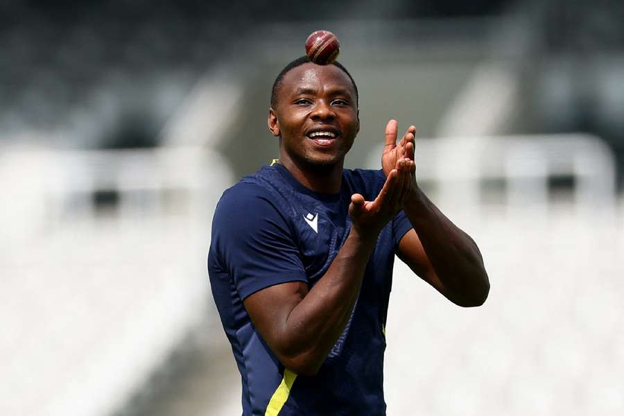 Kagiso Rabada during practice