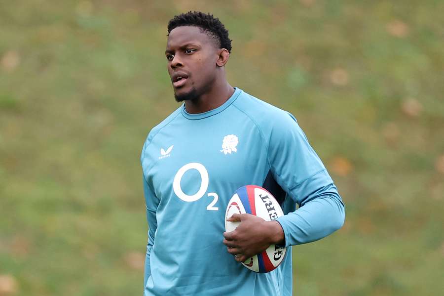 Maro Itoje is photographed at an England training session at Pennyhill Park. Maro Itoje is photographed at an England training session at Pennyhill Park.