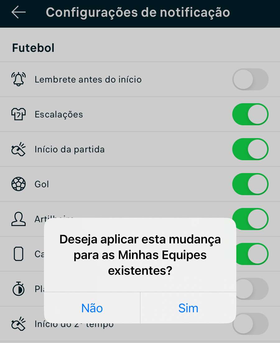 Notificações personalizadas. Notificações personalizadas.