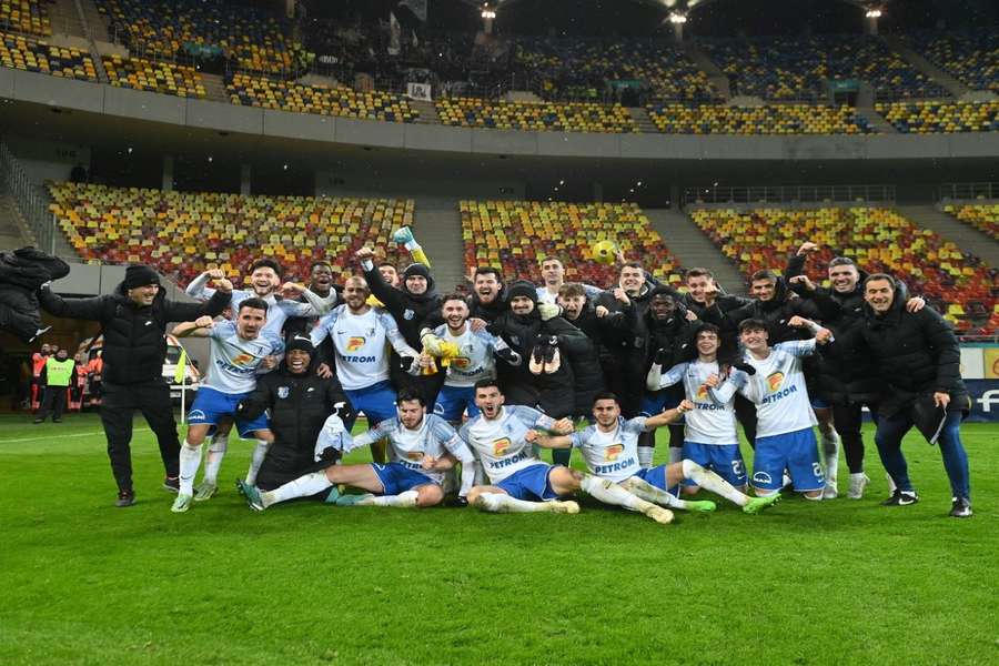 Fotbalistii Farului sarbatoresc marea victorie cu FCSB