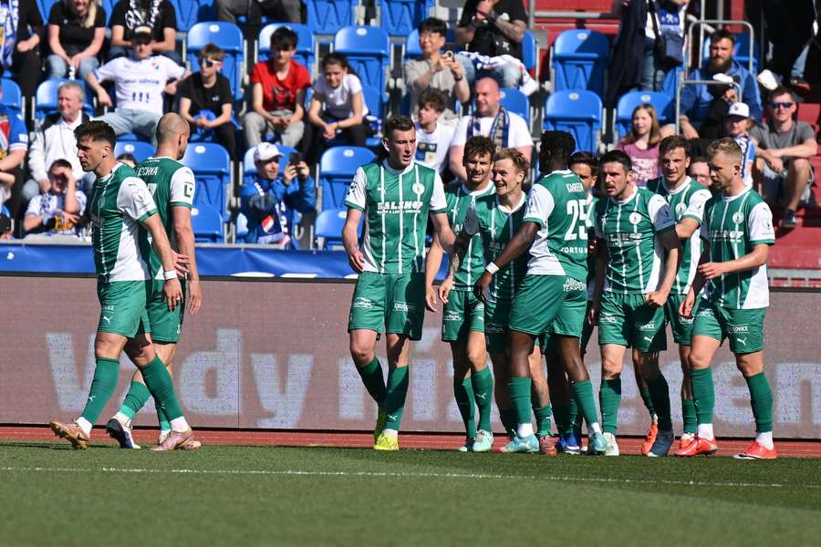 Bohemians slaví zisk důležitých tří bodů.