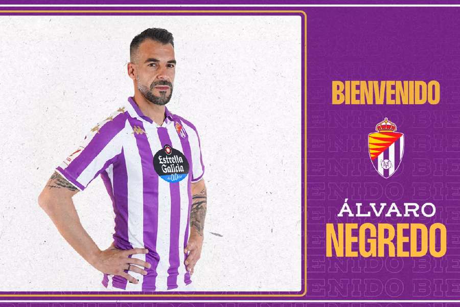 Negredo, nuevo jugador del Real Valladolid