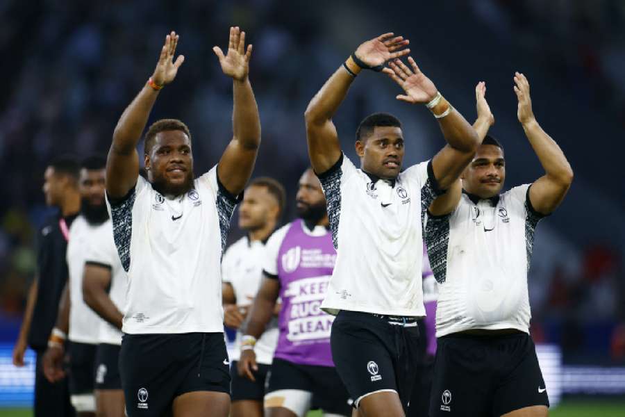 I giocatori delle Figi dopo la vittoria