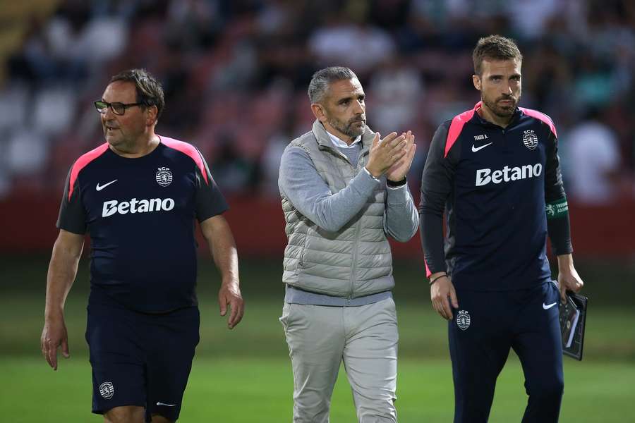 Rui Borges, treinador do Sporting, no final do jogo contra o AFS
