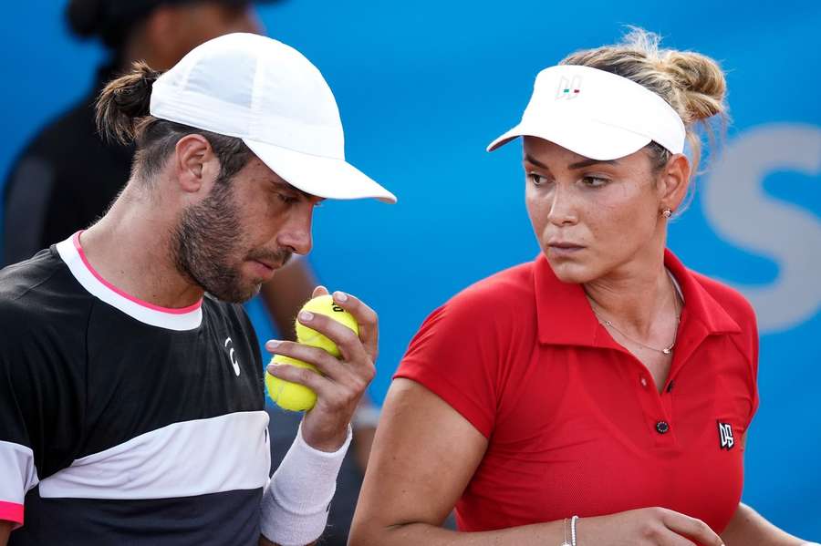 Das kroatische Mixed-Doppel Borna Coric (li.) und Donna Vekic (re.)