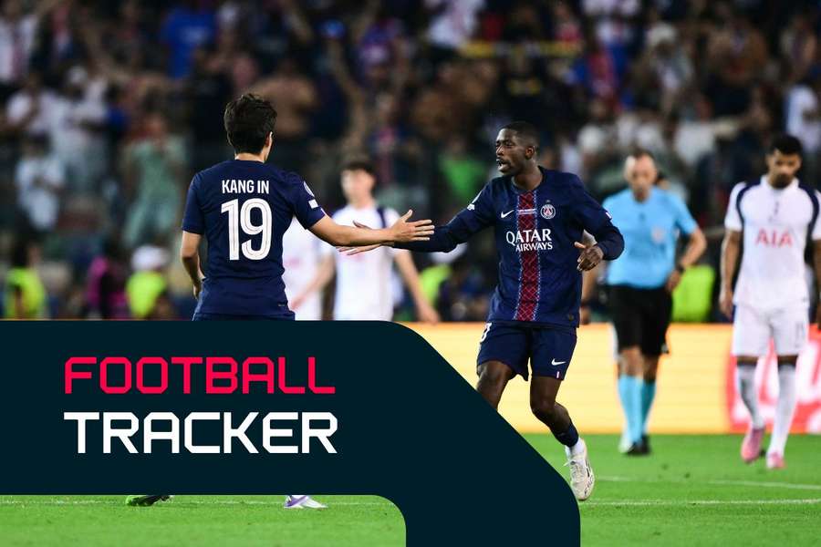 Lee Kang-In celebrates his goal for PSG