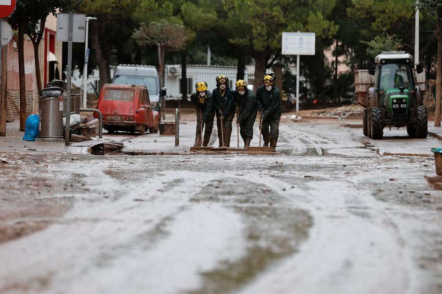 Ernstige regenval in Málaga en omgeving