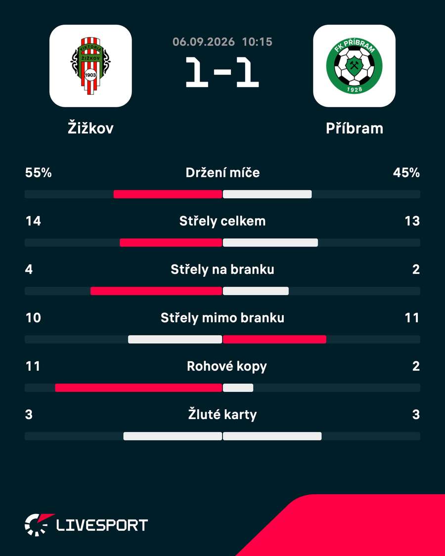 Statistiky zápasu.