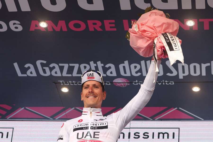 Almeida celebrates his stage win