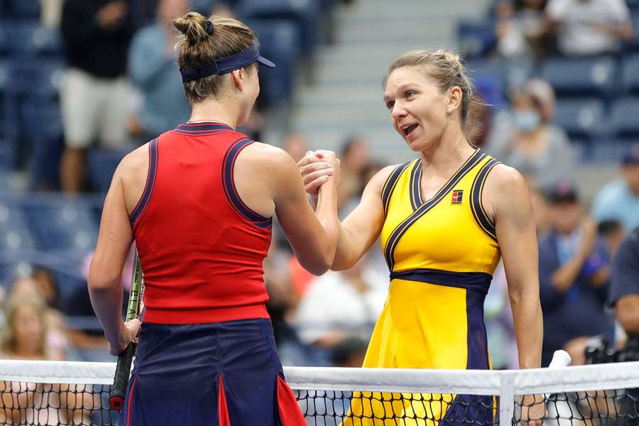 Elina Svitolina și Simona Halep la US Open 2021 Elina Svitolina și Simona Halep la US Open 2021