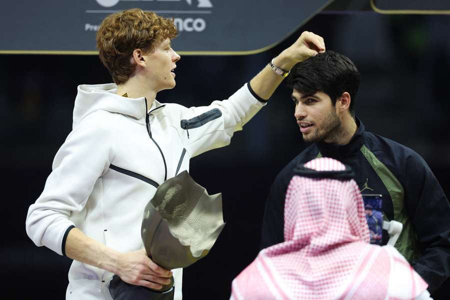 Sinner y Alcaraz, demostrando buen rollo en Arabia Saudí
