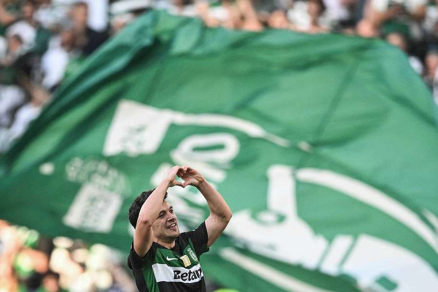Pedro Gonçalves après avoir marqué son but à la 55e minute. 