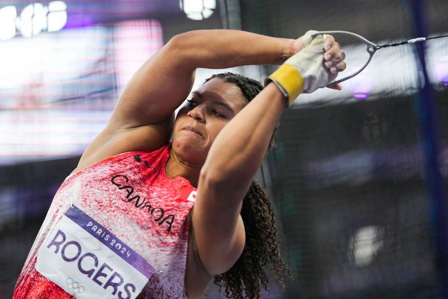 Camryn Rogers heeft het goud gepakt bij het kogelslingeren