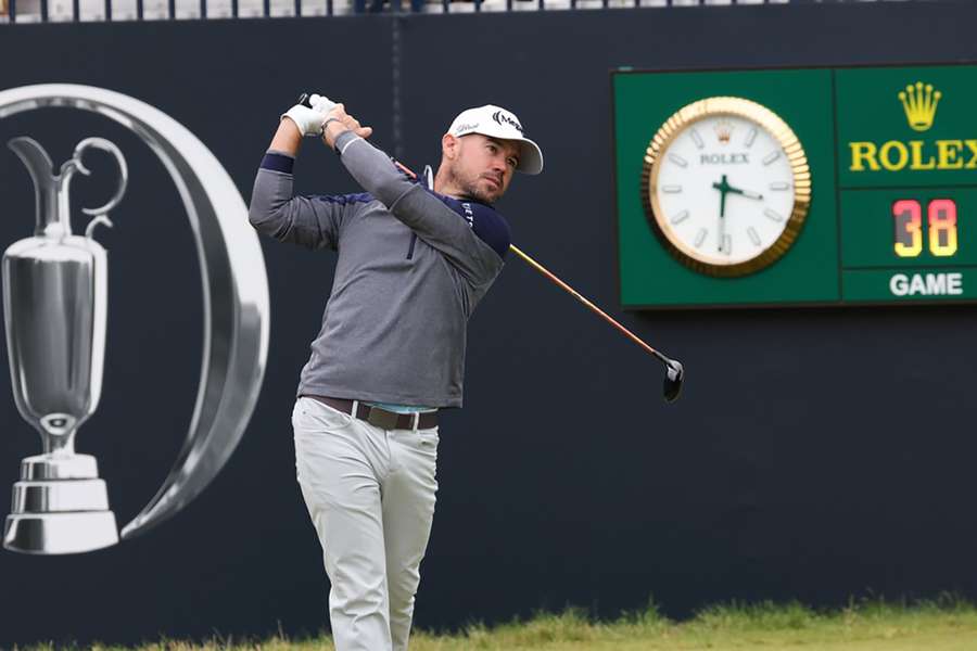 Harman in action at the British Open on Saturday