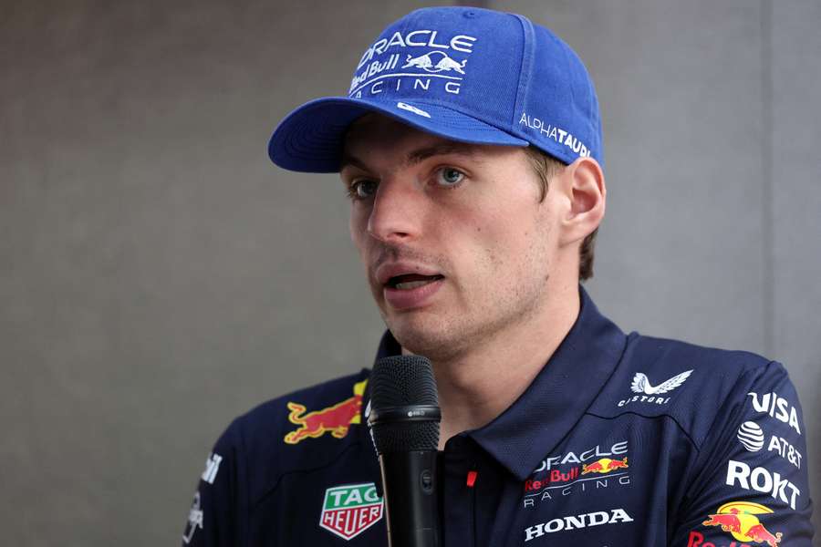 Verstappen speaking to the media Verstappen speaking to the media