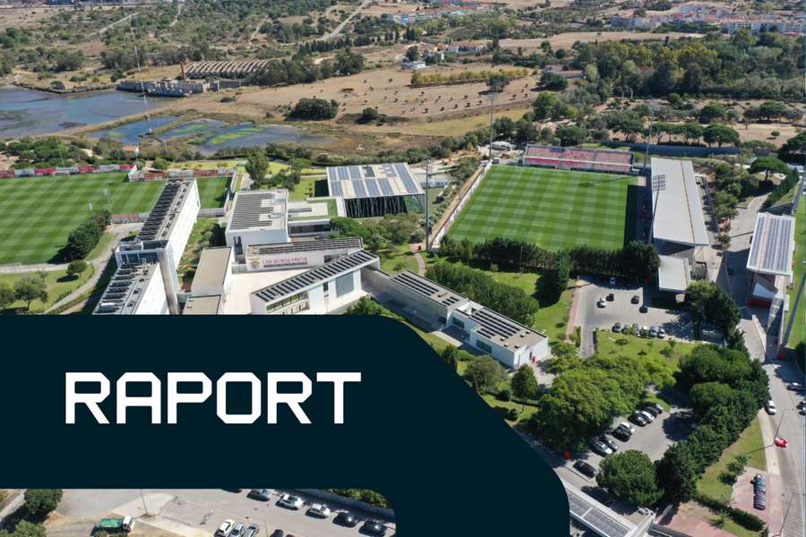 Zdjęcie lotnicze kampusu Benfica w Seixal