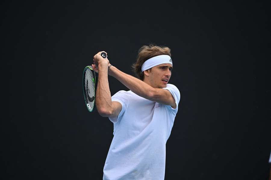 Alexander Zverev ce vendredi à l'entraînement.
