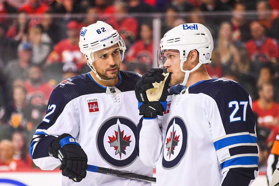 Nikolaj Ehlers, til højre, og Co. havde ikke nogen god kamp natten til onsdag mod Los Angeles Kings.