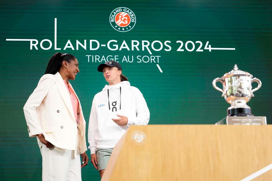 Iga Świątek podczas tegorocznego losowania Roland Garros