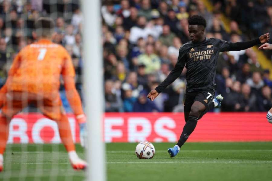 Bukayo Saka scored the decisive goal at Elland Road.