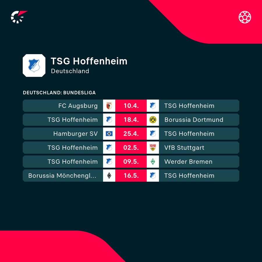 Die kommenden Spiele der TSG Die kommenden Spiele der TSG