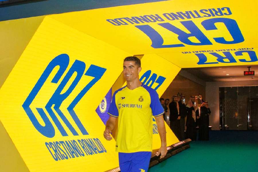 Cristiano Ronaldo la prezentarea sa la Al-Nassr