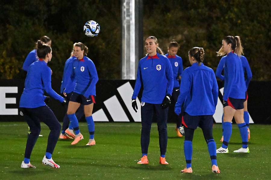 Oranje tijdens een trainingssessie