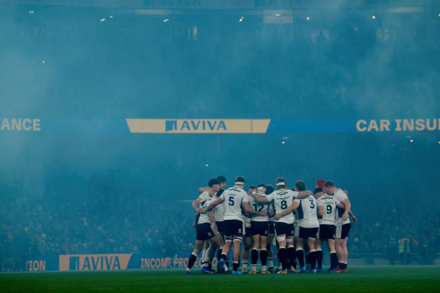 Wales players ahead of Ireland match