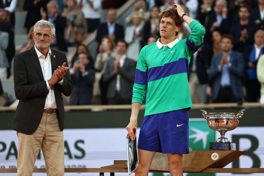 Sinner après sa défaite en finale de Roland-Garros.