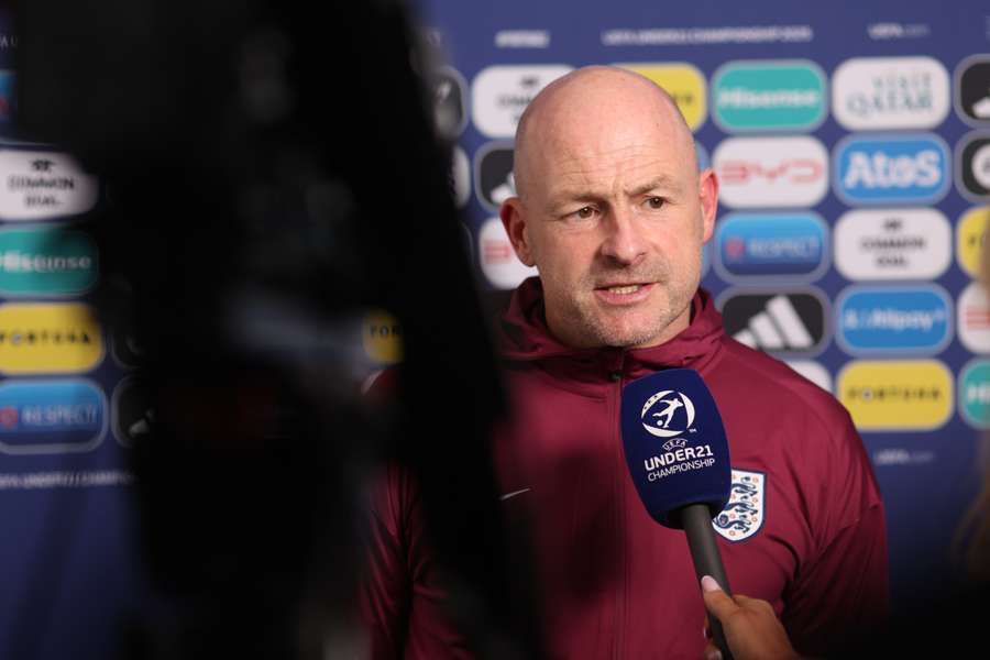 Lee Carsley speaks to the media after the game Lee Carsley speaks to the media after the game