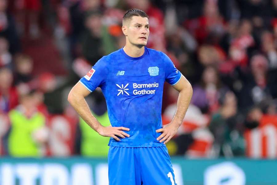 Český reprezentant Patrik Schick v dresu Bayeru Leverkusen. Český reprezentant Patrik Schick v dresu Bayeru Leverkusen.