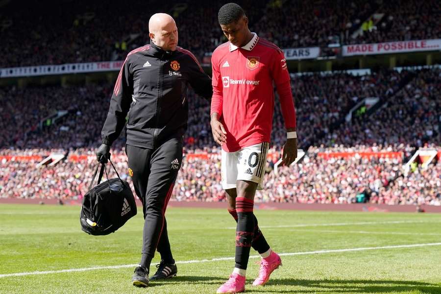 Marcus Rashford a fost înlocuit în timpul meciului cu Everton