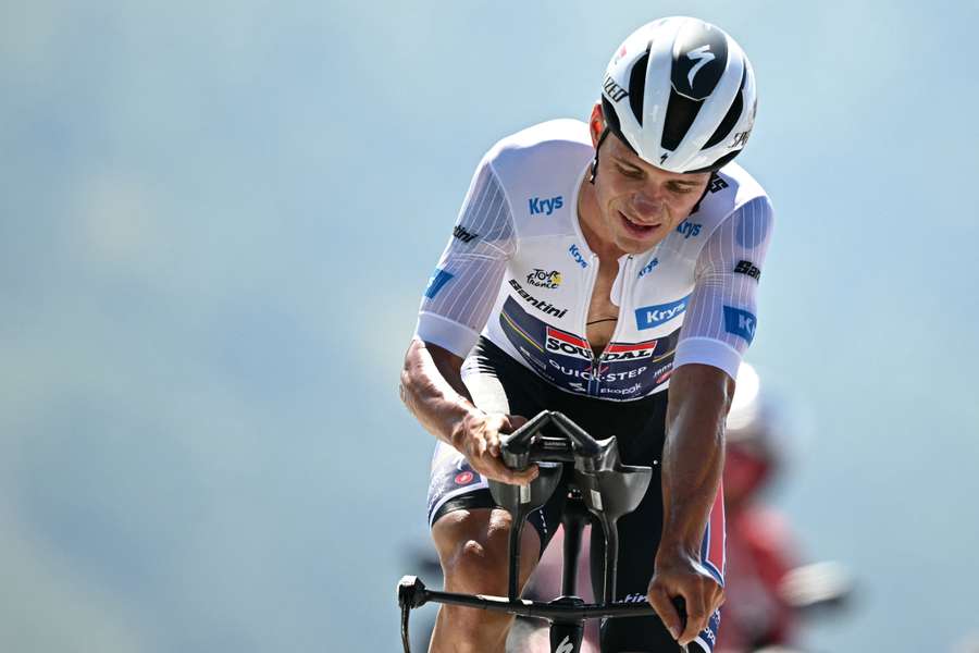 A desilusão de Remco Evenepoel, belga da Soudal Quick-Step