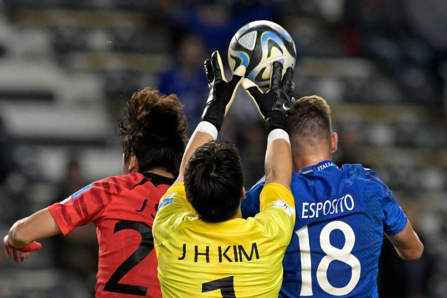 Francesco Esposito durante la semifinale del mondiale Under 20