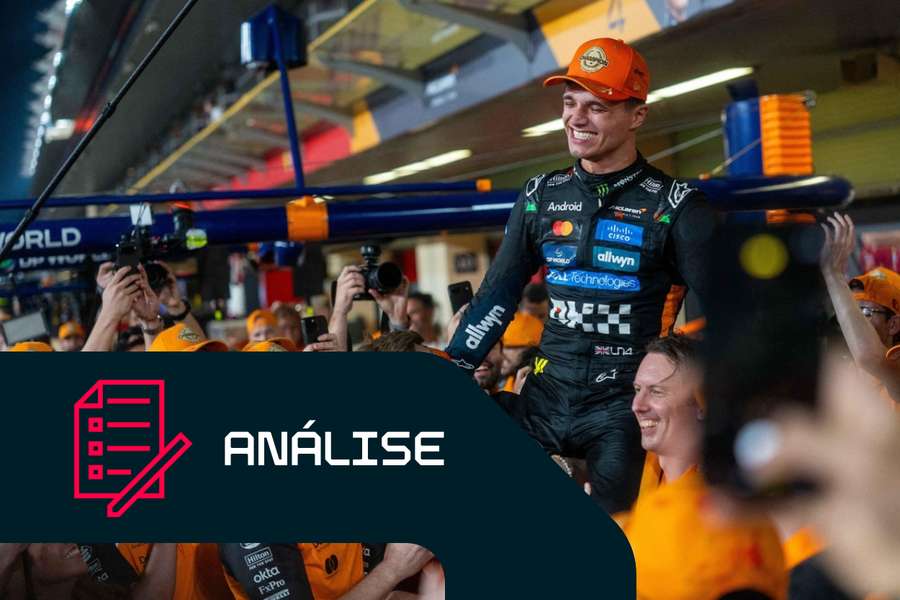 Norris celebra o seu triunfo no título