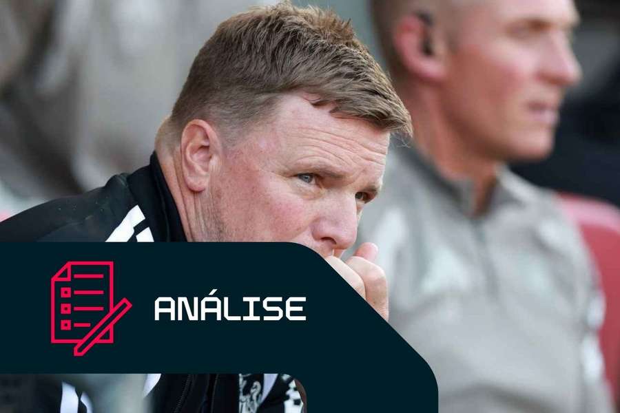 O treinador do Newcastle United, Eddie Howe, durante o particular frente ao Bristol City O treinador do Newcastle United, Eddie Howe, durante o particular frente ao Bristol City